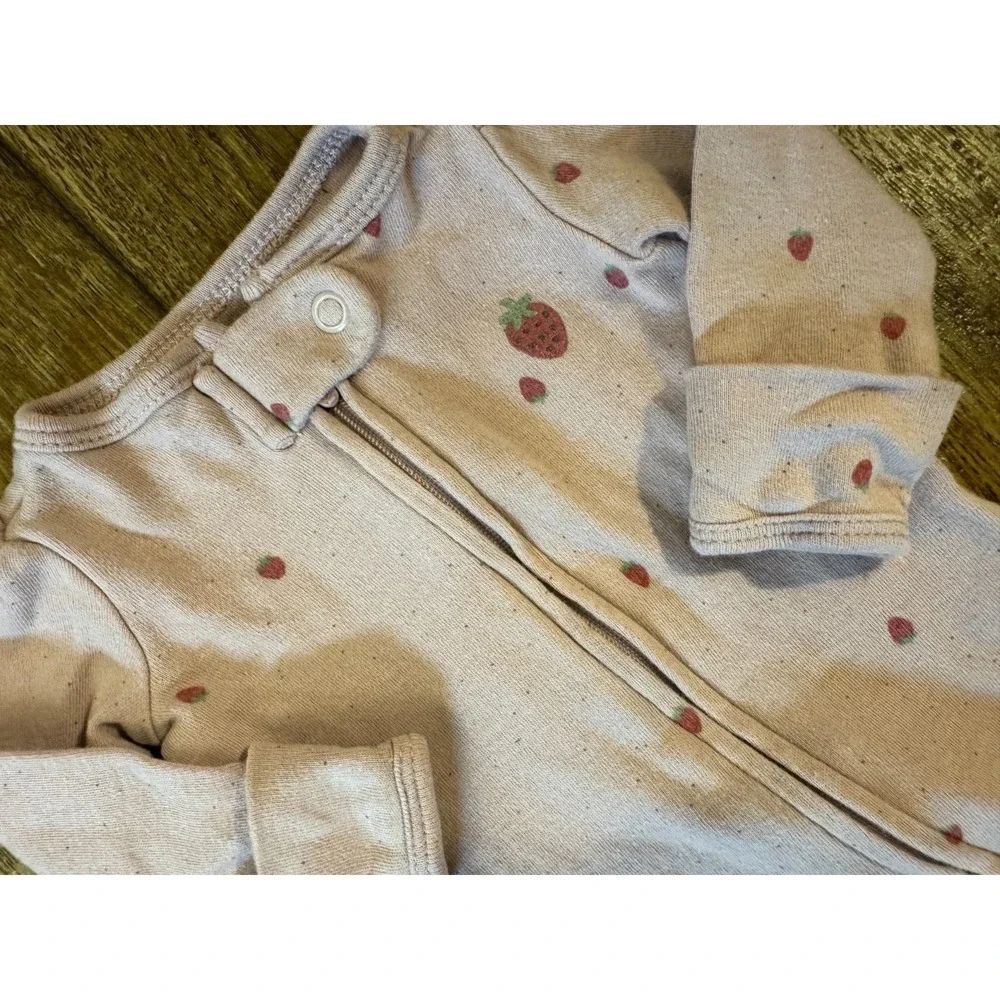 Baby Girl Preemie Sleeper 2 Way Zipper Outfit Reborn Clothes Strawberry Carter's